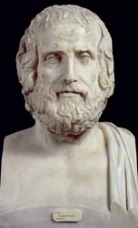 Busto de retrato de Eurípides